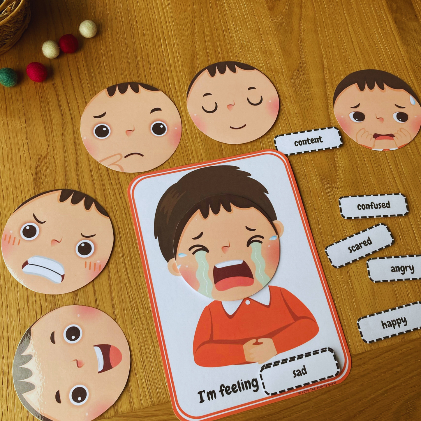 Girls/Boys Feelings Emotions Activity, INSTANT DOWNLOAD