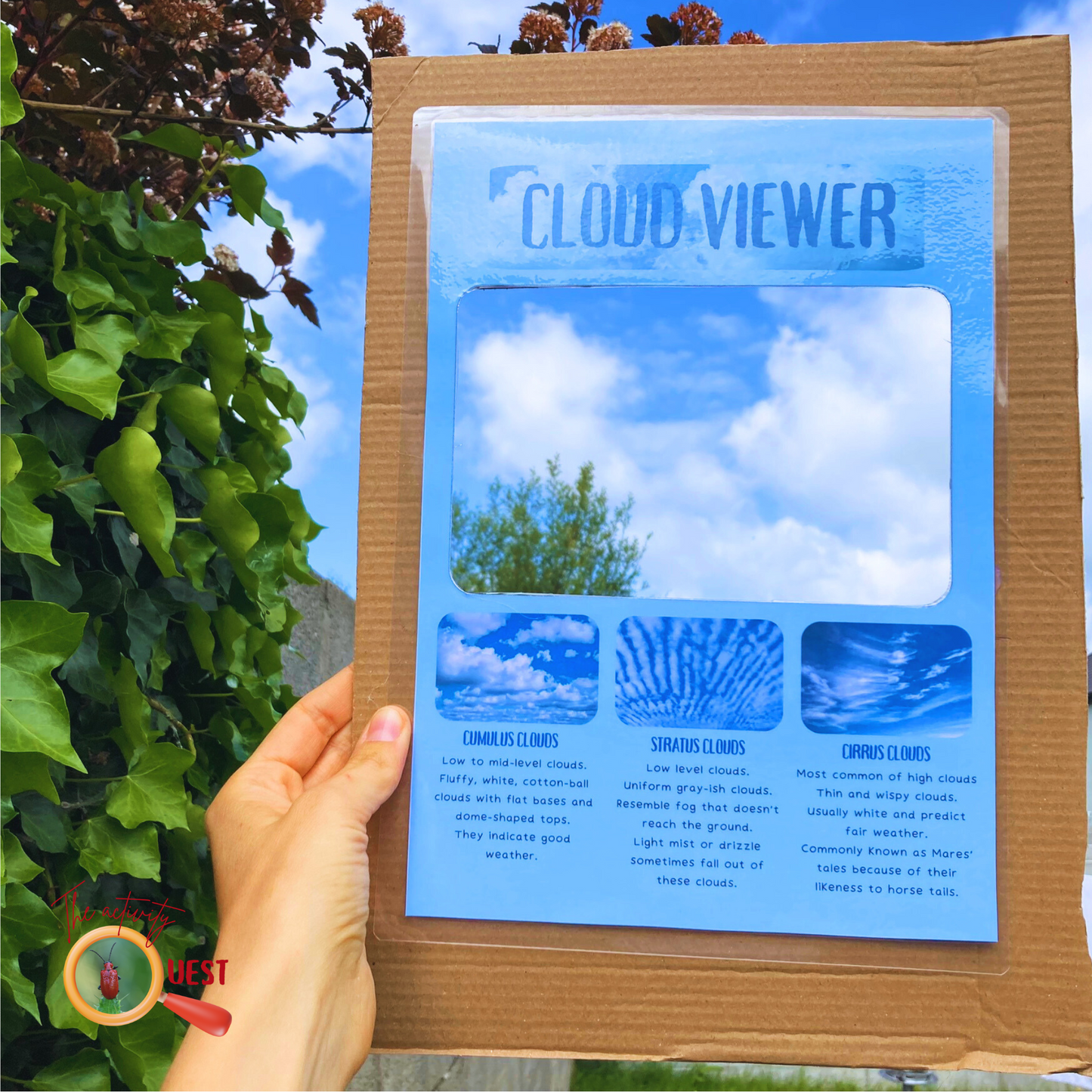 Cloud Viewer Printable, Clouds Identification, INSTANT DOWNLOAD PDF