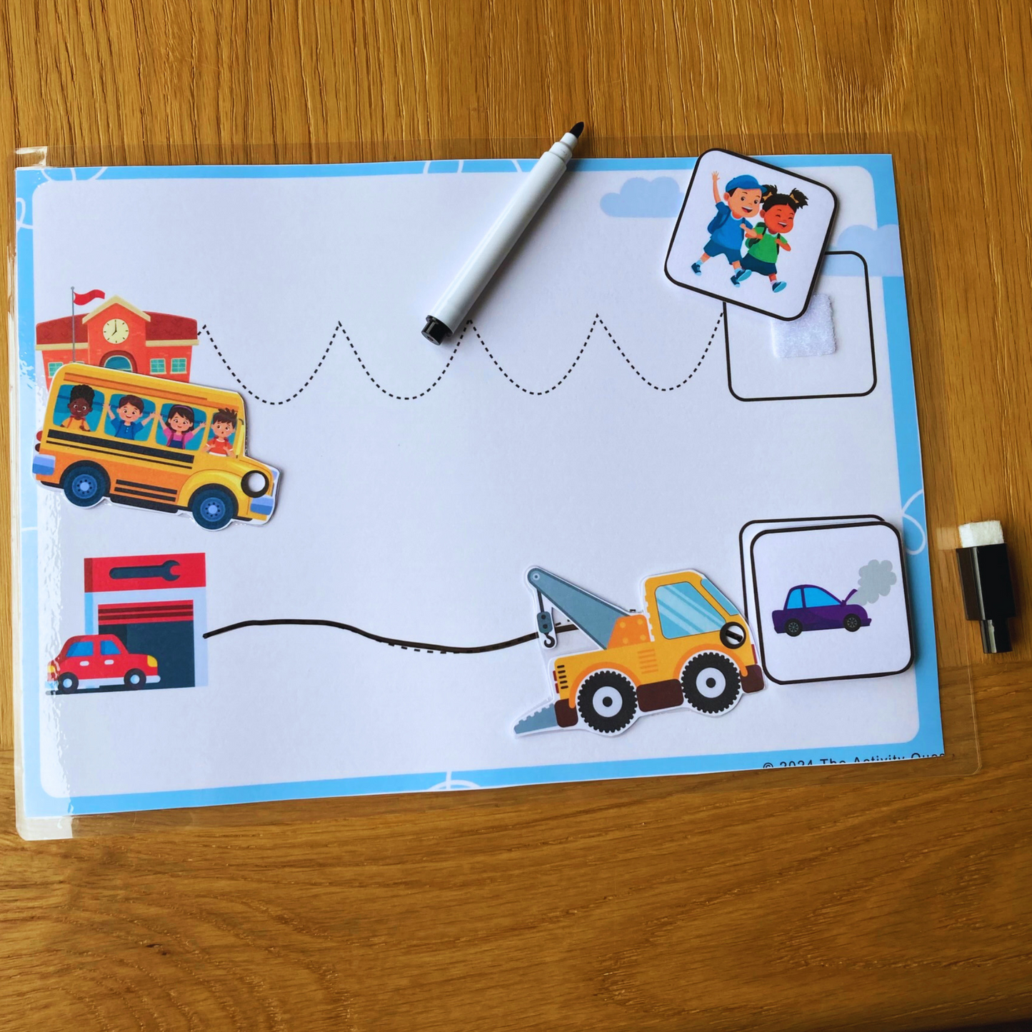 Community Vehicles Tracing Practice Printable, Writing Skills, INSTANT DOWNLOAD PDF