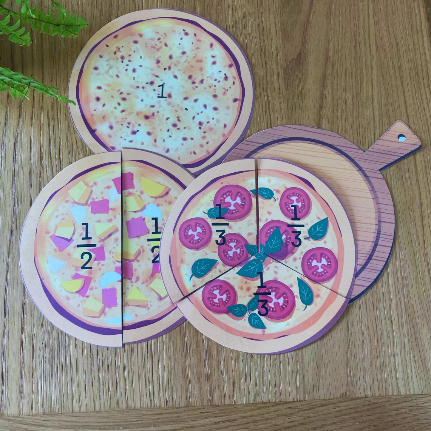 Pizza Fractions Math Pretend Play Activity, INSTANT DOWNLOAD PDF