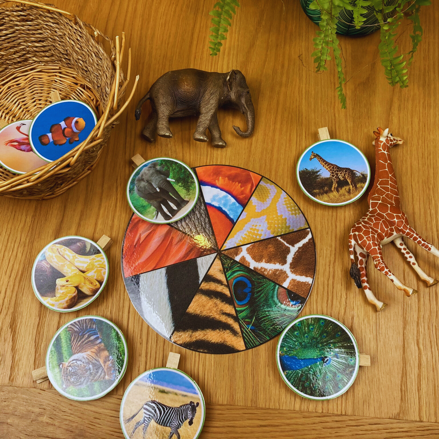 Animal Pattern Matching Wheel and Fine motor Activity for Kids, INSTANT DOWNLOAD PDF