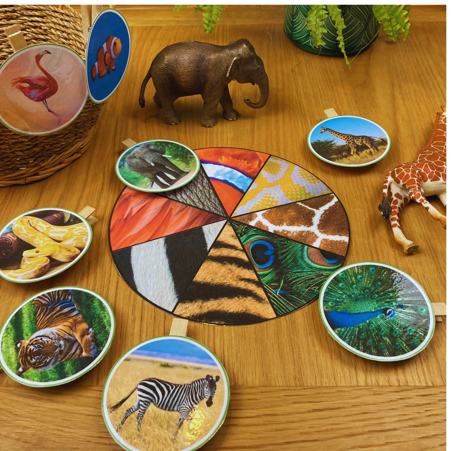 Animal Pattern Matching Wheel and Fine motor Activity for Kids, INSTANT DOWNLOAD PDF