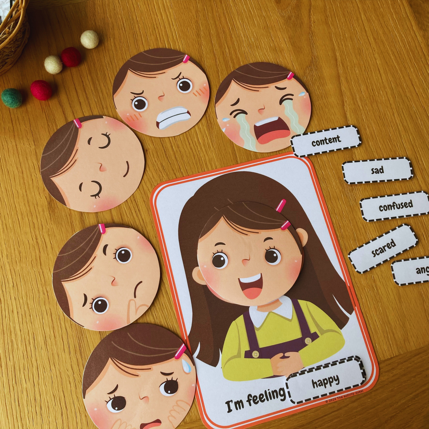 Girls/Boys Feelings Emotions Activity, INSTANT DOWNLOAD