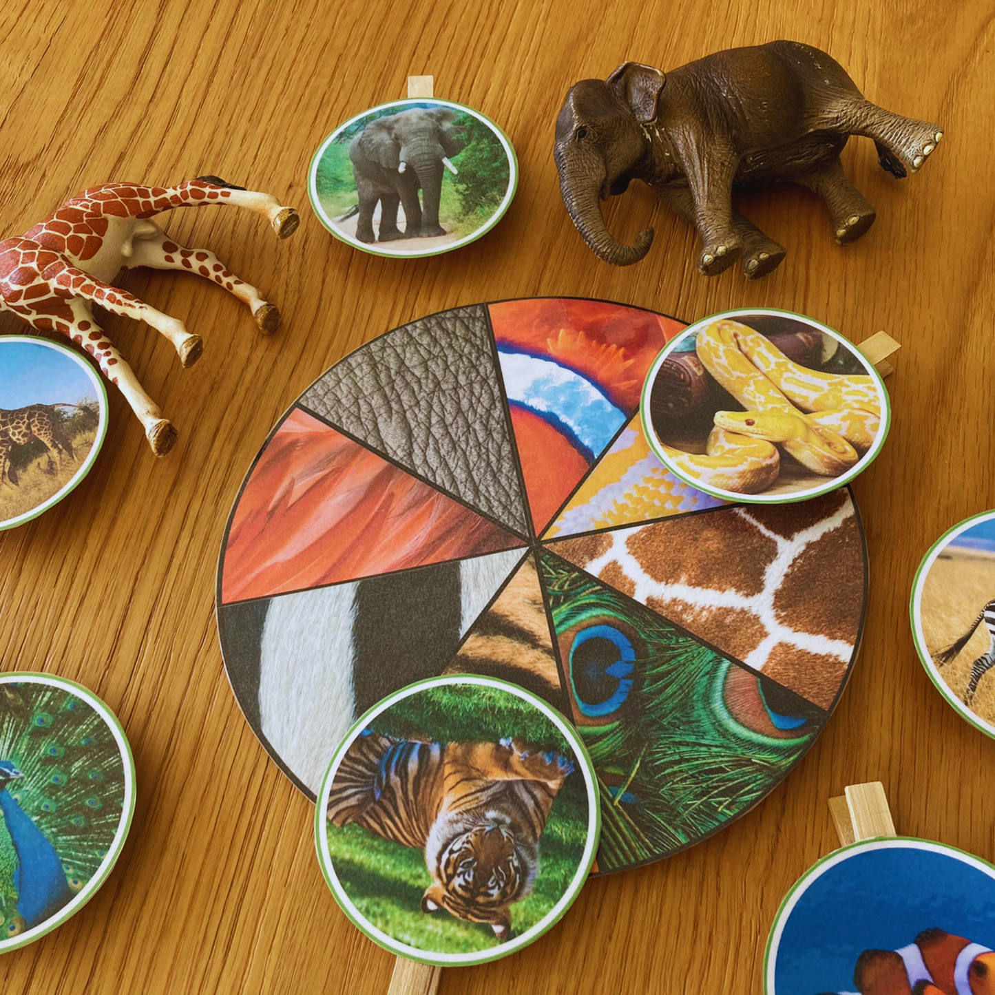 Animal Pattern Matching Wheel and Fine motor Activity for Kids, INSTANT DOWNLOAD PDF