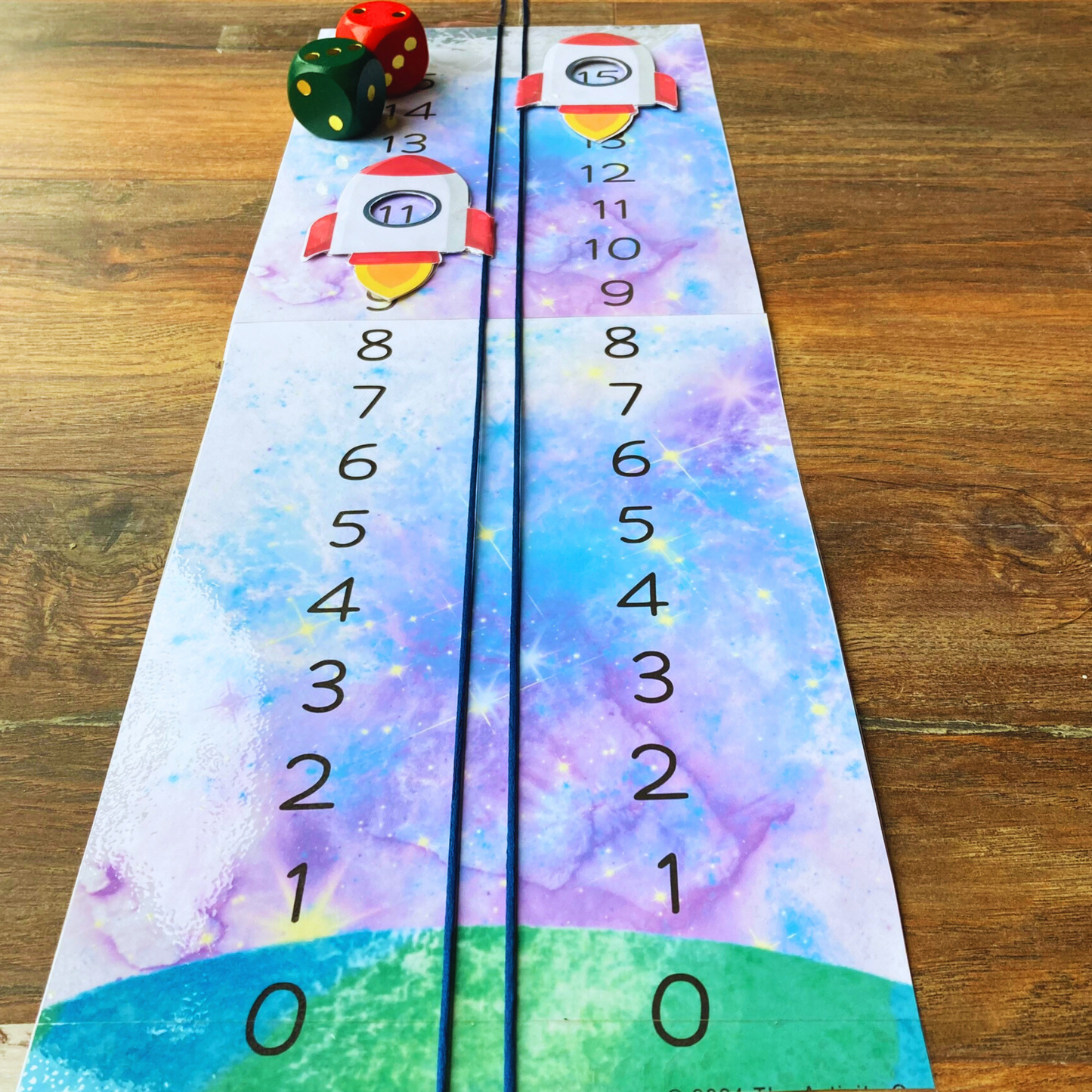 Rocket Race Game Printable, Early Math Skills for Kids, INSTANT DOWNLOAD PDF