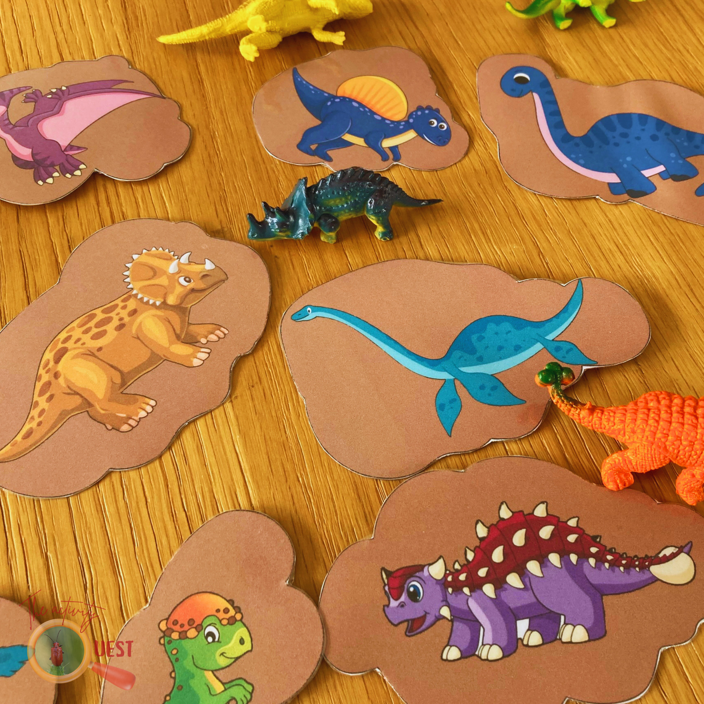 10 Dinosaur Fossils Hunting Printable, INSTANT DOWNLOAD PDF