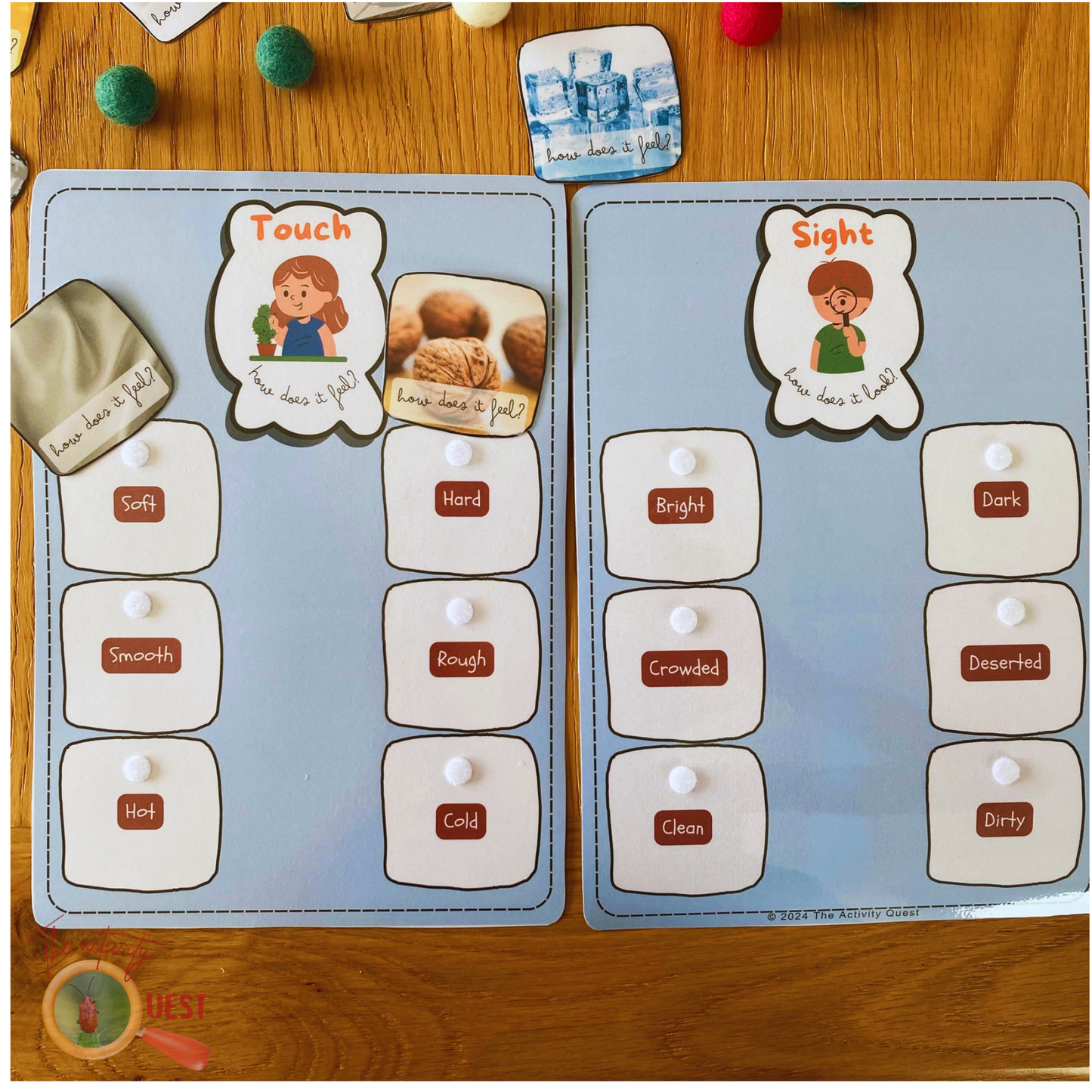 5 Senses Sorting Printable Activity, INSTANT DOWNLOAD PDF