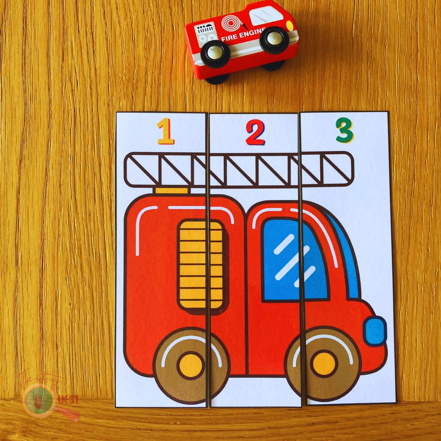 Community Vehicles 2 to 5 Pieces Puzzle for Kids, INSTANT DOWNLOAD PDF