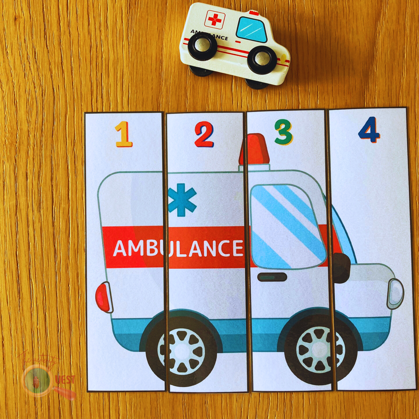 Community Vehicles 2 to 5 Pieces Puzzle for Kids, INSTANT DOWNLOAD PDF