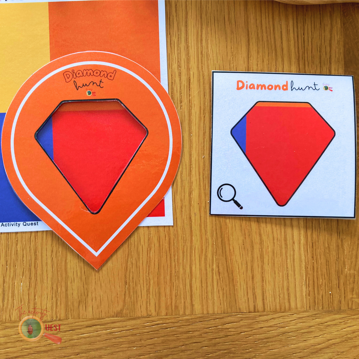 Diamond Hunt Printable Logic Activity for Children, Logical and Reasoning Thinking Game for Kids, INSTANT DOWNLOAD PDF