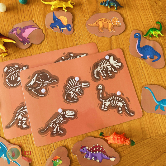 10 Dinosaur Fossils Hunting Printable, INSTANT DOWNLOAD PDF