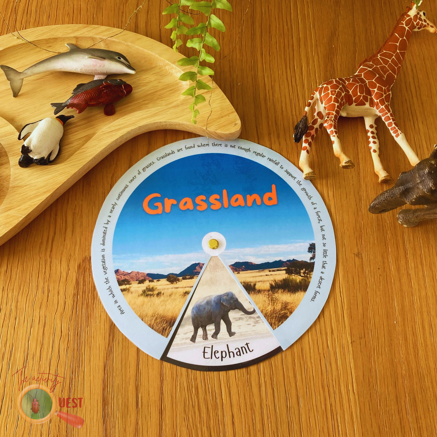 Animal Habitats Learning Wheels Printable, Nature Biomes Animals Disc Activity, INSTANT DOWNLOAD PDF