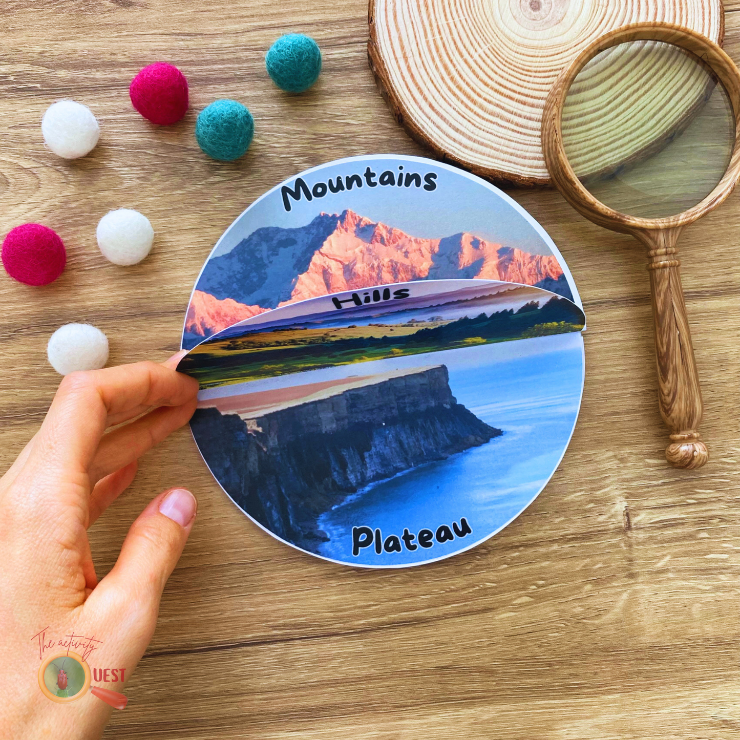 14 Types of Landforms Kids Printable Activity, Flip Book Land Recognition for Children, INSTANT DOWNLOAD PDF