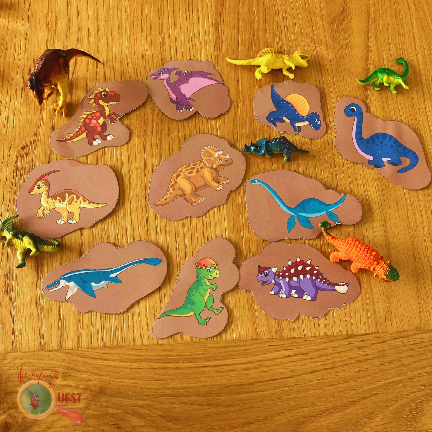 10 Dinosaur Fossils Hunting Printable, INSTANT DOWNLOAD PDF