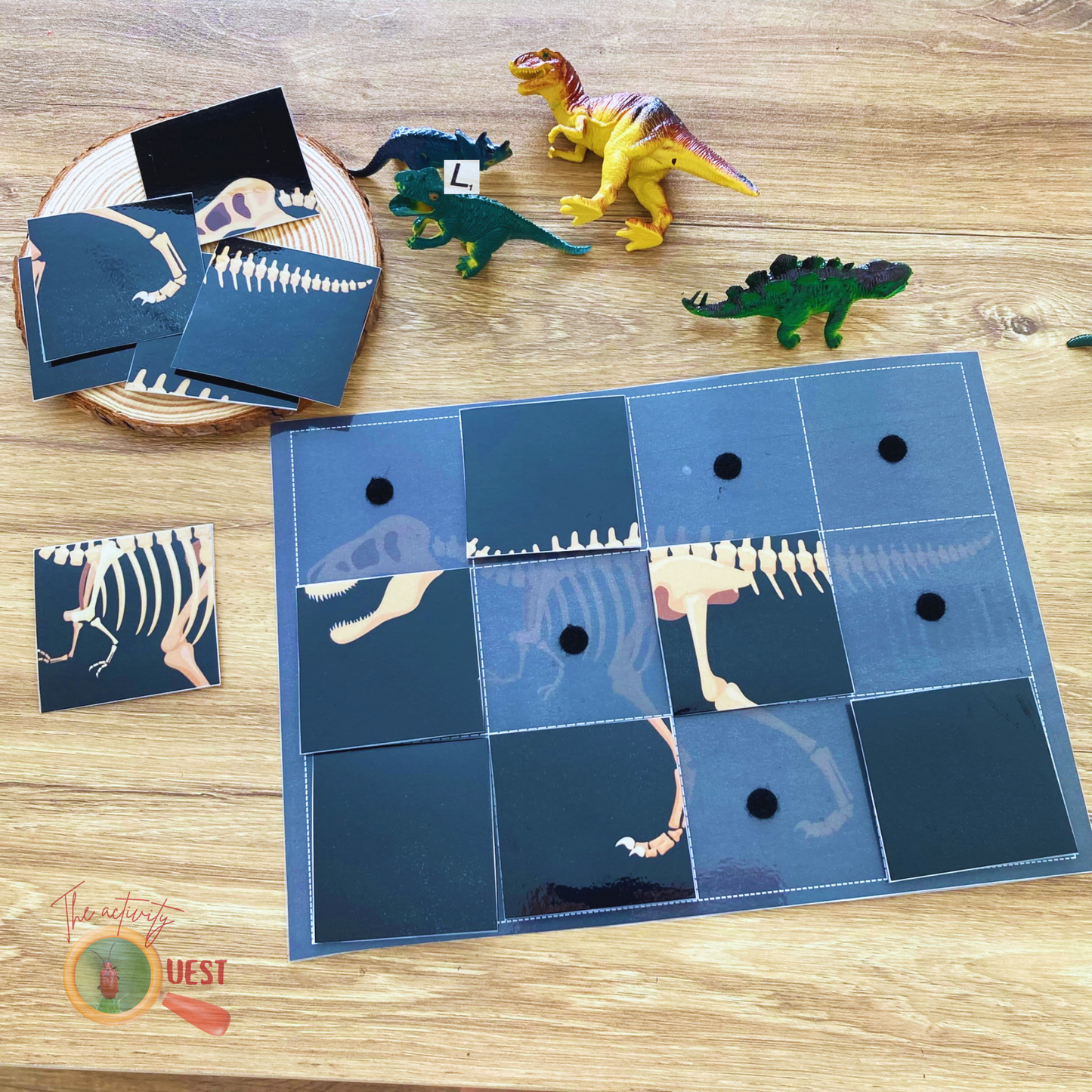 Dinosaur Fossil Jigsaw Printable for Kids, Dino Lovers Puzzle for Children, INSTANT DOWNLOAD PDF