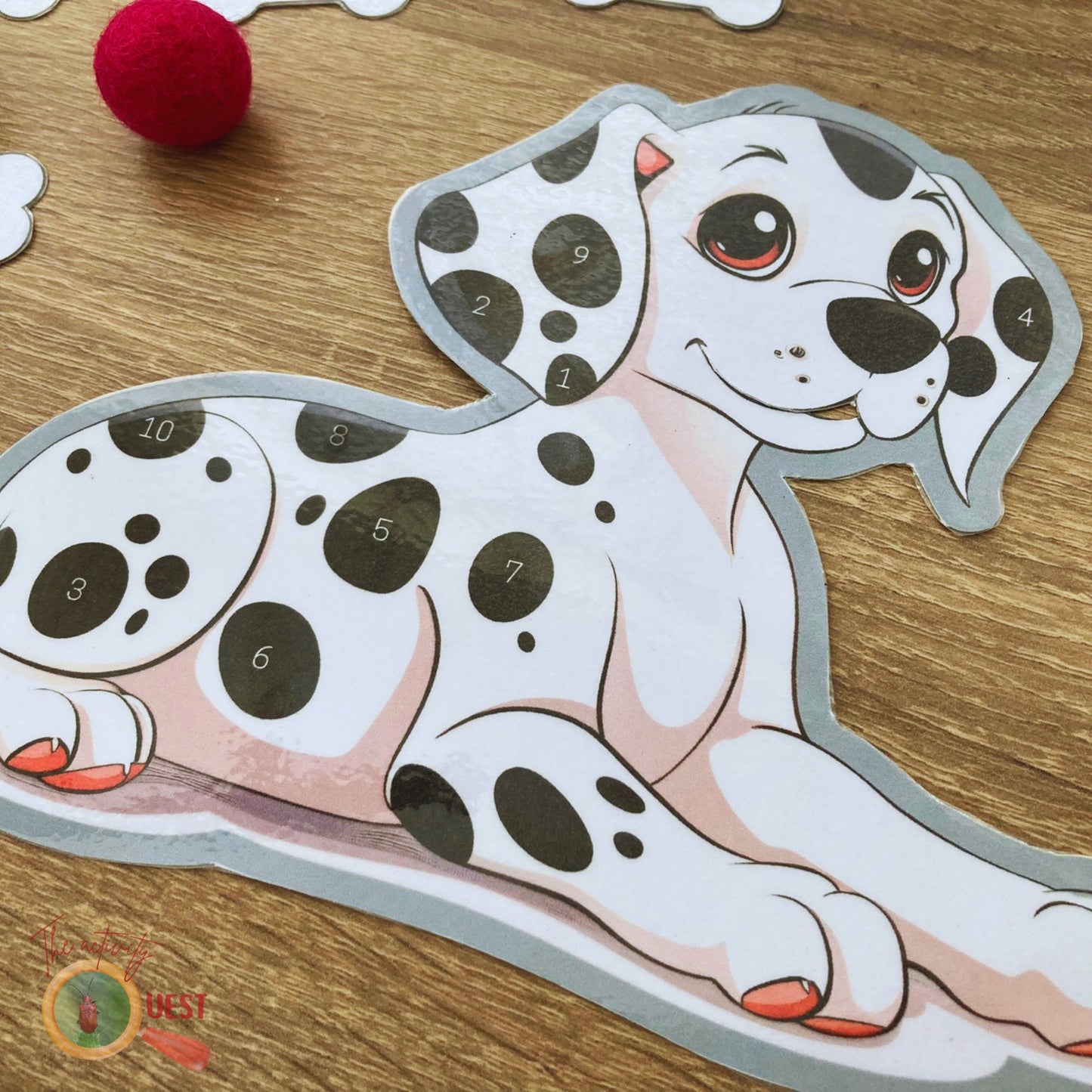 Feed the Doggy Printable Activity, Learn to Count Tally Marks and Dice while Feeding a Pet Game, Numbers 1 to 10 for Kids, INSTANT DOWNLOAD