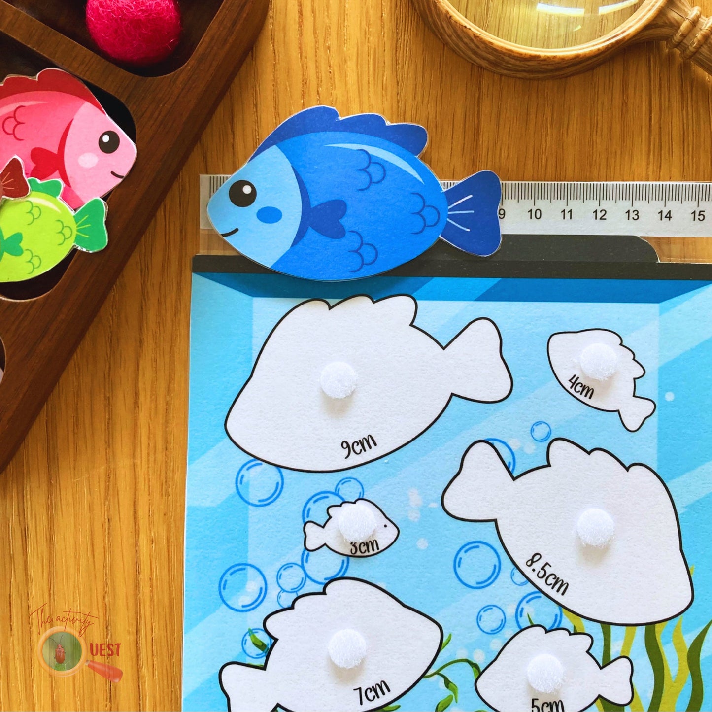 Fish Tank Ruler Measurement Printable for Kids, Learning Cm and Inches, INSTANT DOWNLOAD PDF