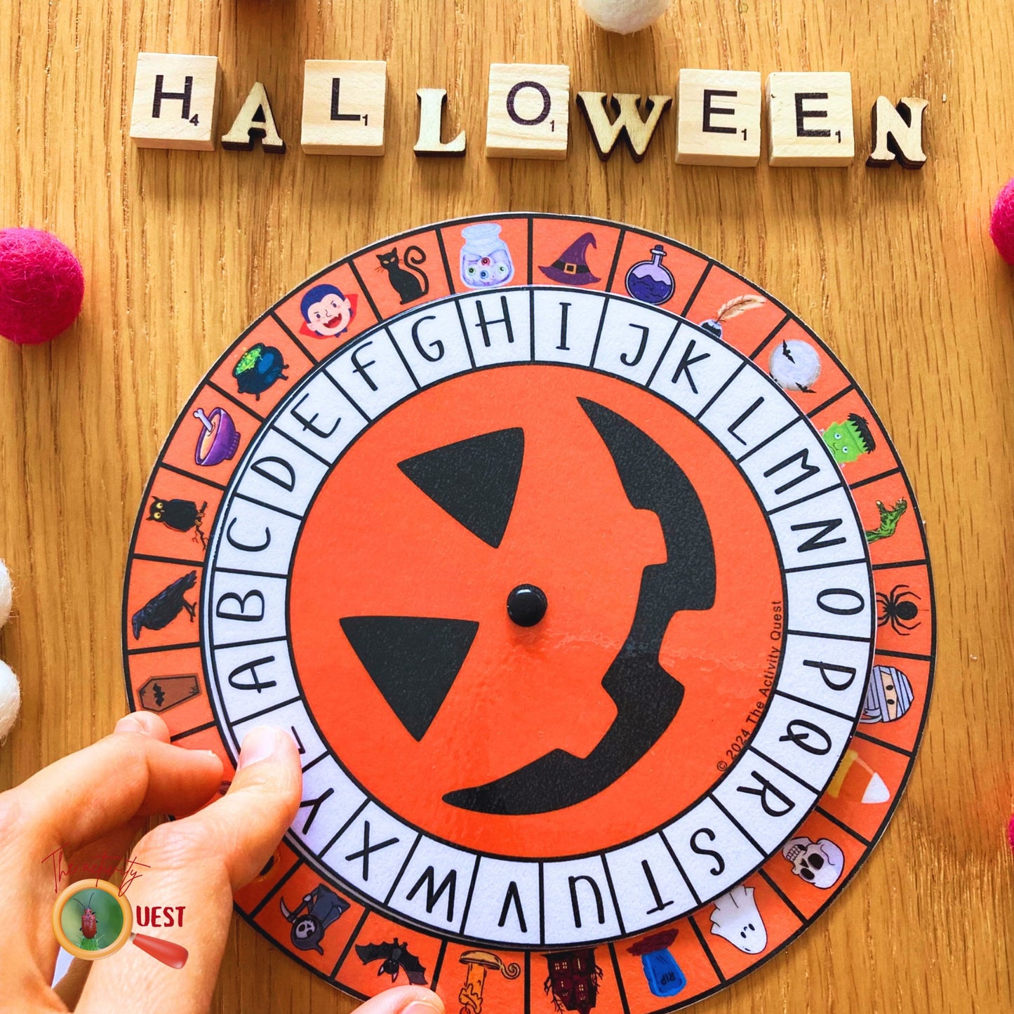 Halloween Secret Code Wheel Printable Game for Kids, Decoder Reveal Hidden Message Activity for Children, INSTANT DOWNLOAD PDF