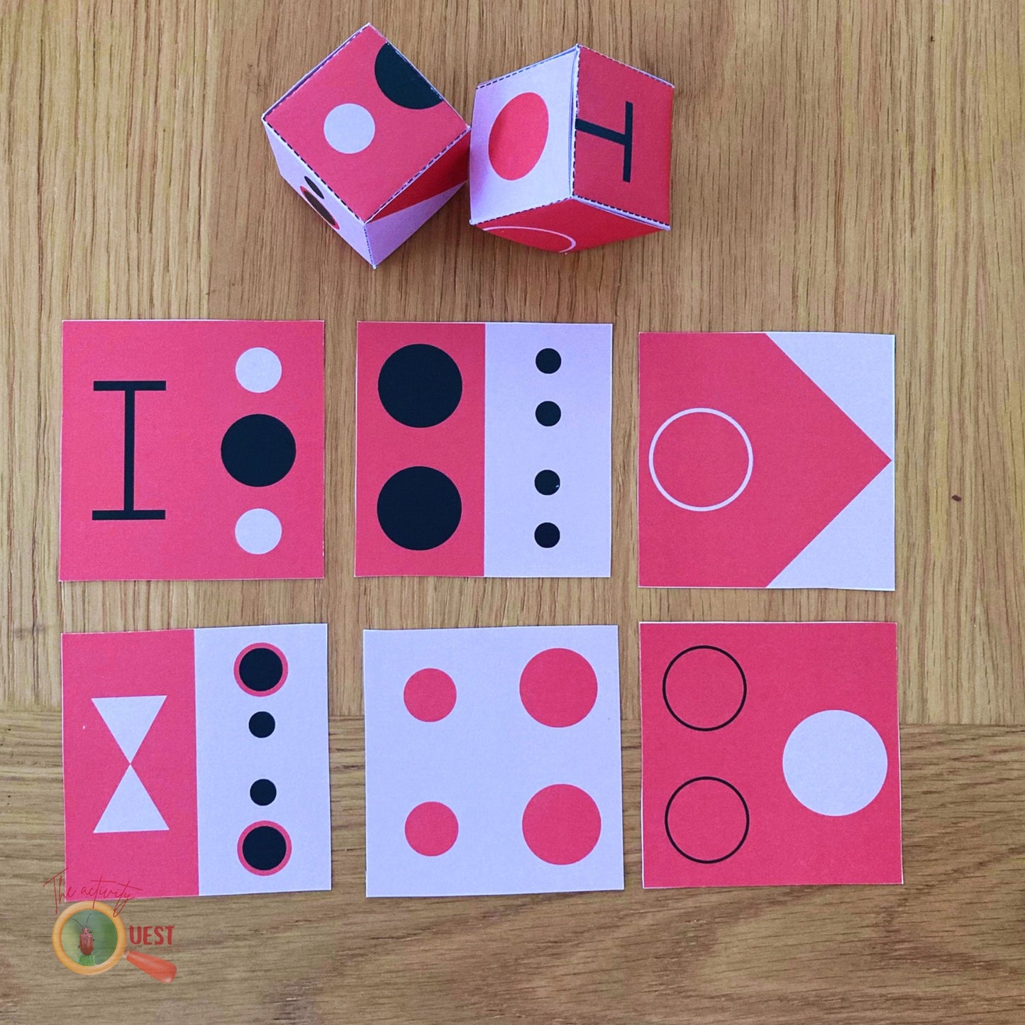 Reflection Logical Reasoning Printable Game for Kids, Mirror Logic Thinking Dice Activity for Children, INSTANT DOWNLOAD PDF