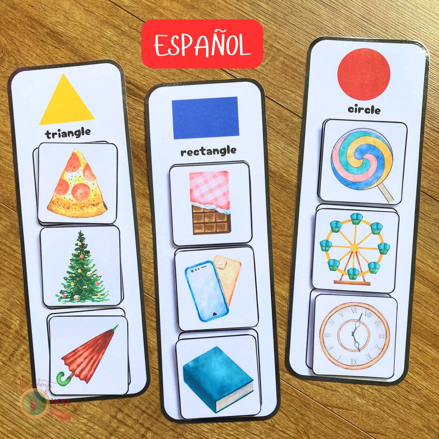 Spanish Shape Matching Learning Activity, Preschool Sorting Shapes, INSTANT DOWNLOAD PDF