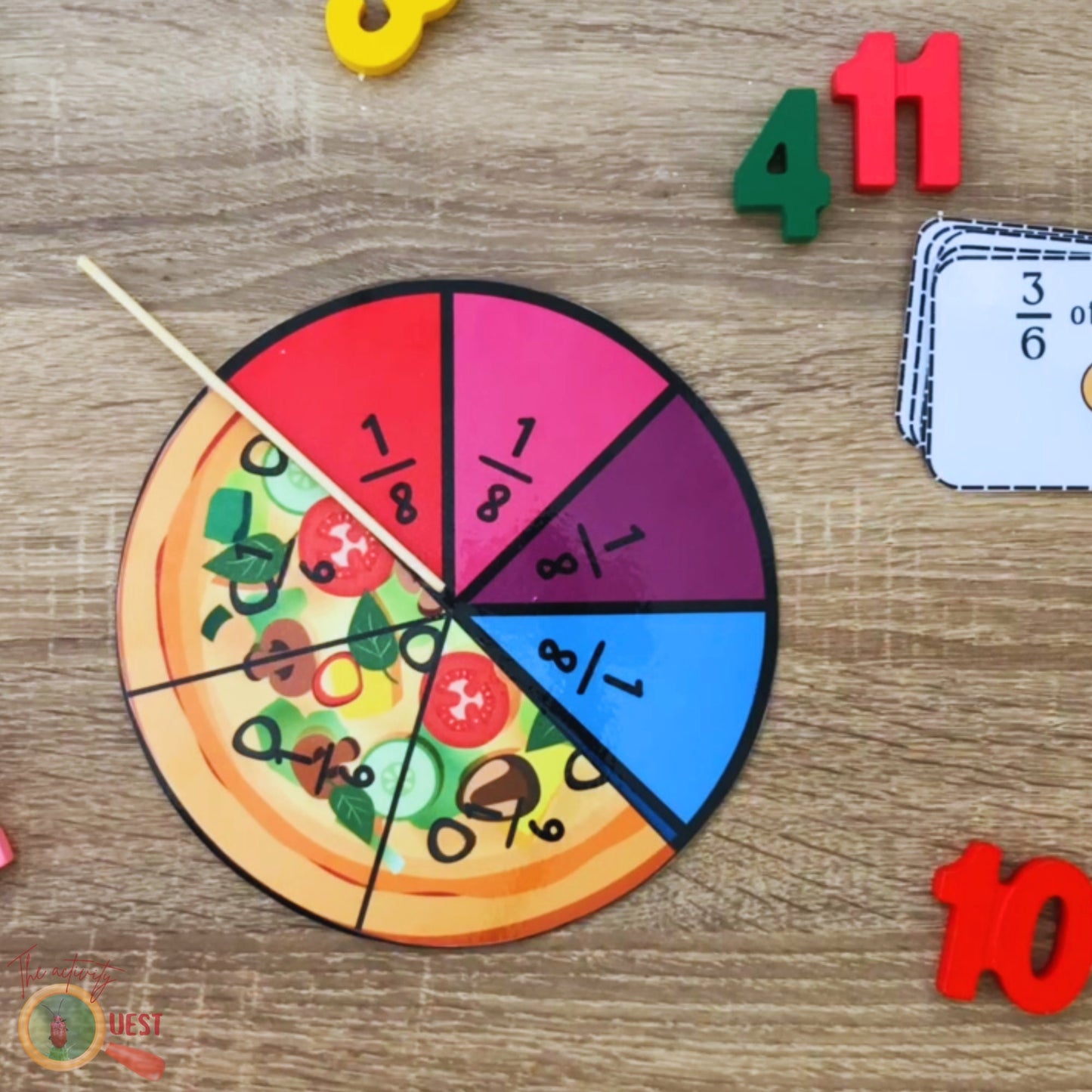 Equivalent Fractions Pizza Activities for Kids, Early Math Skills Game for Children, INSTANT DOWNLOAD PDF