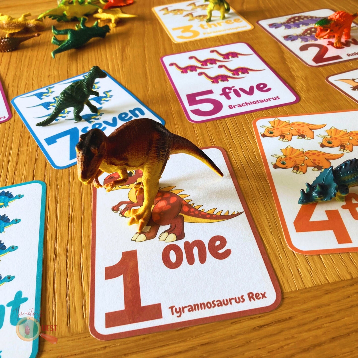 Dinosaur Printable Bundle Activity for Kids, T-Rex Jigsaw, Shadow and Fossil Matching and Numbers Cards for Children, INSTANT DOWNLOAD PDF