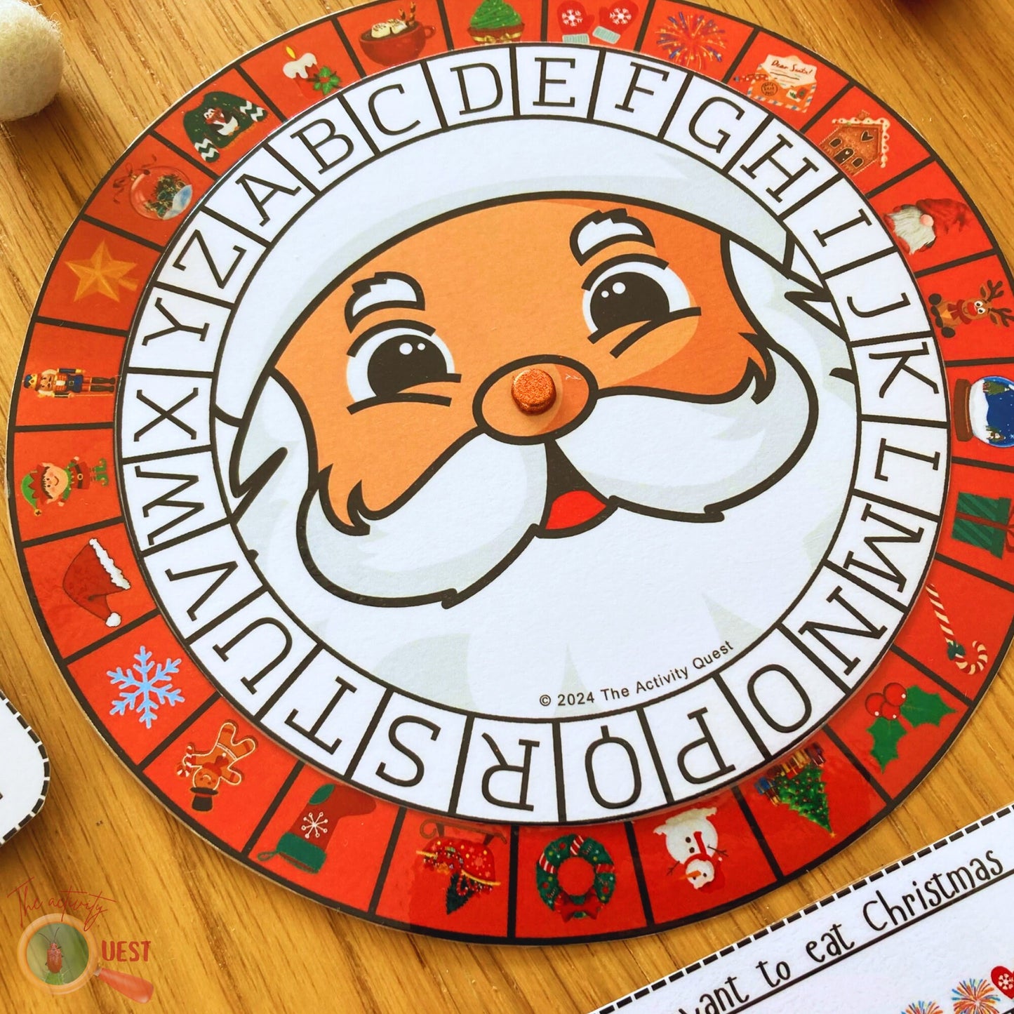 Christmas Secret Code Wheel Printable Game for Kids, Decoder Reveal Hidden Message Activity for Children, INSTANT DOWNLOAD PDF