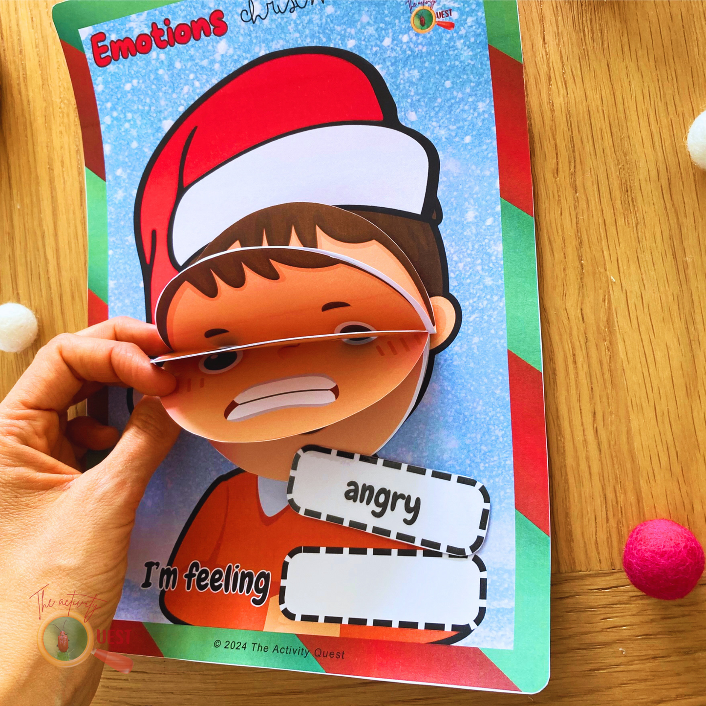 CHRISTMAS Girls/Boys Emotions Activity, Kids Feelings Matching Game, Preschool Homeschool, Social Emotional Learning Games, INSTANT DOWNLOAD PDF