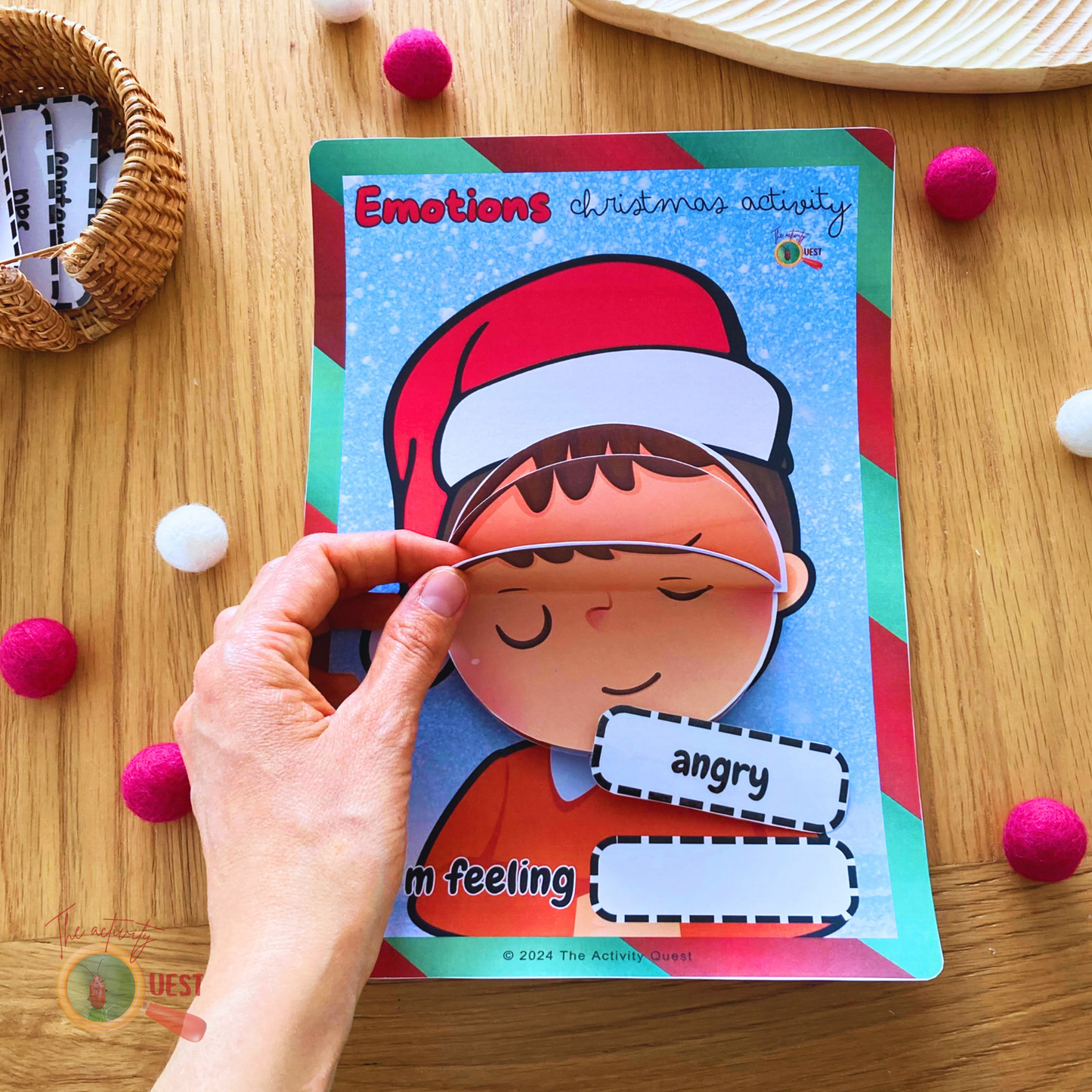 CHRISTMAS Girls/Boys Emotions Activity, Kids Feelings Matching Game, Preschool Homeschool, Social Emotional Learning Games, INSTANT DOWNLOAD PDF