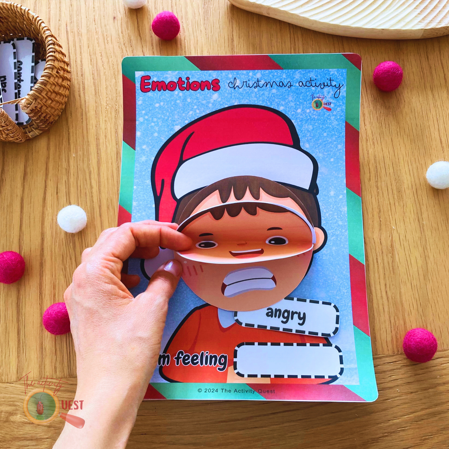 CHRISTMAS Girls/Boys Emotions Activity, Kids Feelings Matching Game, Preschool Homeschool, Social Emotional Learning Games, INSTANT DOWNLOAD PDF