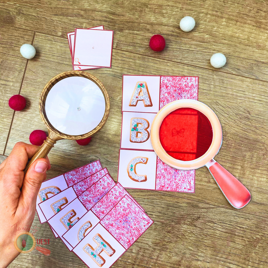 Christmas ABC Miniature and Secret Reveal Alphabet Matching Game Printable Activity for Kids, INSTANT DOWNLOAD pdf