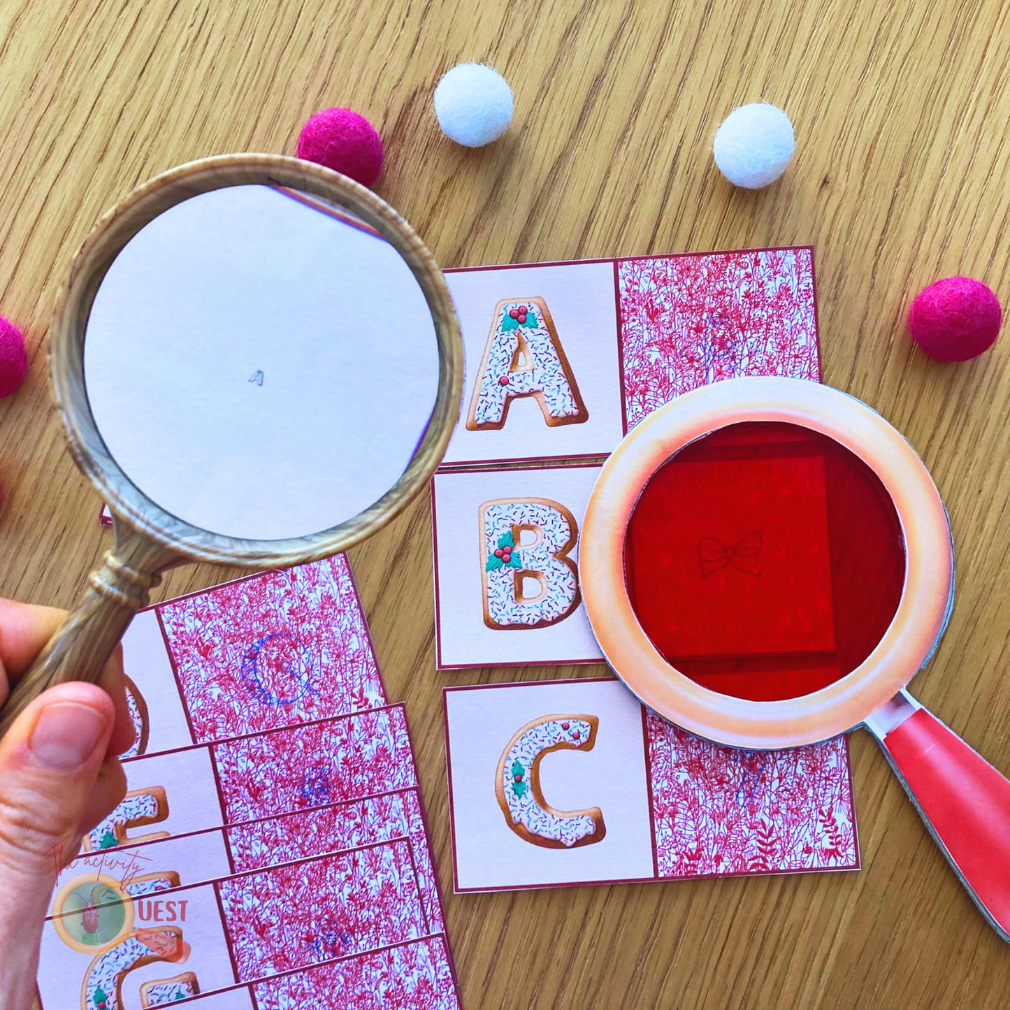 Christmas ABC Miniature and Secret Reveal Alphabet Matching Game Printable Activity for Kids, INSTANT DOWNLOAD pdf