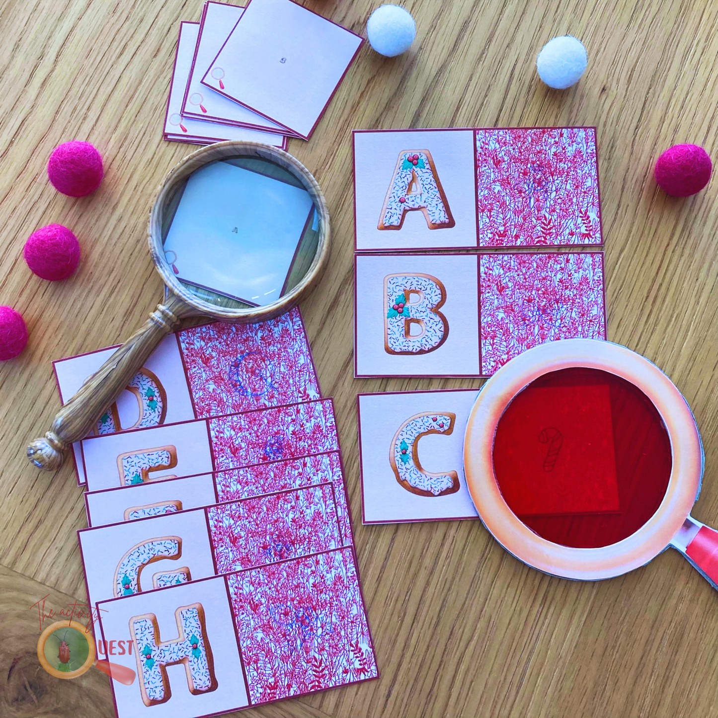 Christmas ABC Miniature and Secret Reveal Alphabet Matching Game Printable Activity for Kids, INSTANT DOWNLOAD pdf